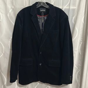 ChouYatou Black Corduroy Sport Coat/Blazer, Size Large
